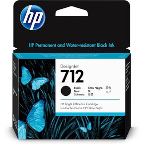 HP 712 Black 80-ml Genuine Ink Cartridge (3ED71A) for DesignJet T650, T630, T230, T210 & Studio Plotter Printers