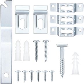 30 Set Frame Lock Security Hanging Kits Security Picture Hangers with T-Head Screws and 1 Hanging Clamp Wrenches for Museums Art Galleries Hotels Restaurant Hotel, Supports up to 15 Pounds