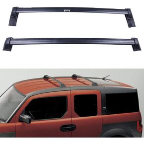 Scitoo Roof Rack Cross Bars Baggage Carrier for Honda Element 2003-2011 Black 2 Pcs Roof Top Rack Luggage Carrier