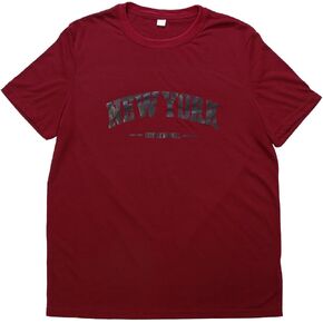 Men's T Shirts Short Sleeve Vintage Letter Print Crew Neck Casual Soft Tee Shirts Summer Top, Sizes S-2XL