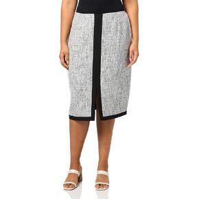 Kasper Women's Cf Slit Seamed Colorblocked Skimmer Skirt