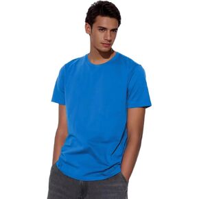 100% Cotton Premium Men's Short Sleeve Crew Neck T-Shirt, Regular Fit Casual T Shirt Tops, Basic Tees, Tshirt, Tshirt