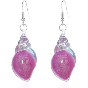 Bohemian Hawaii Seashell Earrings Resin Seashell Drop Dangle Earrings for Women