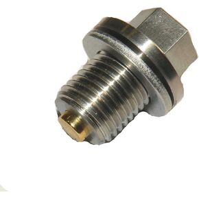 GoldPlug Magnetic Drain Plug MP-02T - M14 x 1.5 Threads, 14.5mm Thread Length, 13mm External Hex, 22mm Dia. Flange, 29mm OAL, uses Extra washers SW-02