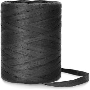 G2PLUS 218 Yards Raffia Paper Craft Ribbon, 1/4 Inch Wide Raffia Ribbon for Gift Wrapping, Brown Raffia Packing Twine String for DIY Arts&Crafts, Crochet Supplies, Christmas Holiday Decoration