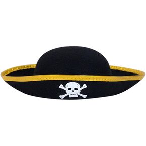 Dzrige قبعة قرصان الهالوين قبعة قرصان الكاريبي قبعة كلاسيكية مطبوعة على شكل جمجمة القراصنة الكابتن زي قبعة مضحكة لحفلات القراصنة لحفلات الهالوين التنكرية وحفلات أعياد الميلاد in Kuwait