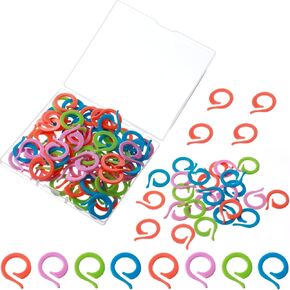 Wanmu 80 Stitch Markers for Crocheting, Colorful Crochet Marker Ring with Box, Knitting Accessories, and Supplies for DIY Craft Project Knitting and Crochet