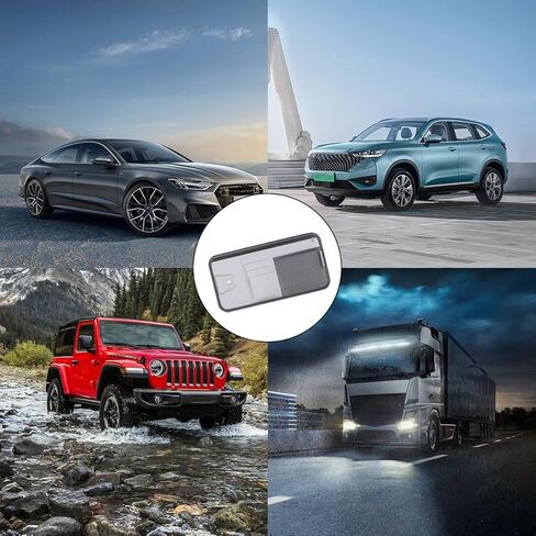 Mandark Car Sun Visor Organizer, PU Leather Vehicle Storage Pouch Holder with Multi-Pocket Zipper, Auto Interior Accessories for Sunglass Pen Document, Universal for SUV, Sedan, Truck (Gray) in Kuwait