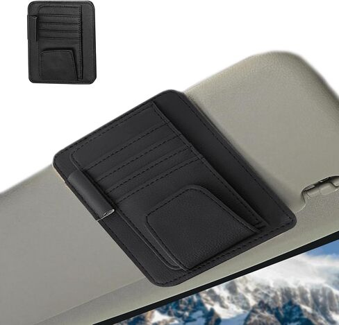 Visor Organizer, Car Sun Visor Organizer, Visor Storage Pouch Holder with Multi-Pocket Net Zippers, Auto Car Visor Pocket Car Interior Accessories Universal for Cars, SUVs, Trucks in Saudi Arabia