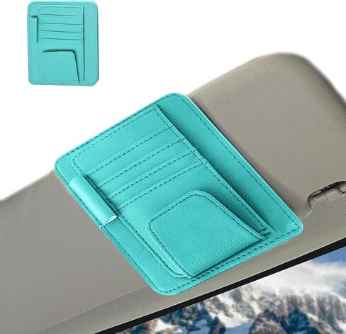 Visor Organizer, Car Sun Visor Organizer, Visor Storage Pouch Holder with Multi-Pocket Net Zippers, Auto Car Visor Pocket Car Interior Accessories Universal for Cars, SUVs, Trucks in Saudi Arabia