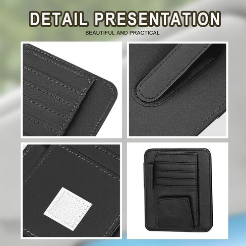 Visor Organizer, Car Sun Visor Organizer, Visor Storage Pouch Holder with Multi-Pocket Net Zippers, Auto Car Visor Pocket Car Interior Accessories Universal for Cars, SUVs, Trucks in Saudi Arabia