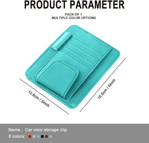 Visor Organizer, Car Sun Visor Organizer, Visor Storage Pouch Holder with Multi-Pocket Net Zippers, Auto Car Visor Pocket Car Interior Accessories Universal for Cars, SUVs, Trucks in Saudi Arabia
