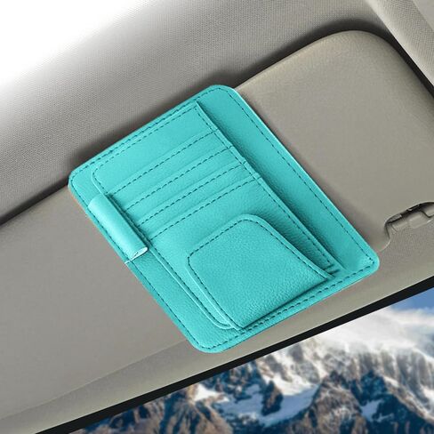 Visor Organizer, Car Sun Visor Organizer, Visor Storage Pouch Holder with Multi-Pocket Net Zippers, Auto Car Visor Pocket Car Interior Accessories Universal for Cars, SUVs, Trucks in Saudi Arabia