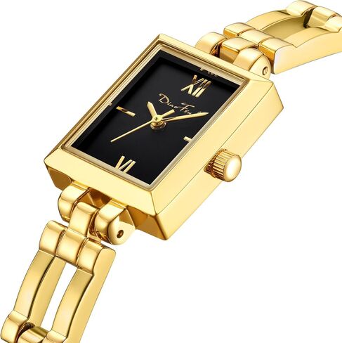 Diaofendi Small Gold Watches for Women Vintage Ladies Quartz Wrist Watches Stainless Steel Band Womens Gold Watch Luxury Bracelet Tools Included in Saudi Arabia