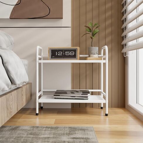 HDANI Under Desk Printer Stand, Microwave Storage Rack, 2 Shelf Metal Rolling Cart with Wheels, Office Utility Storage Cart and Stand(Black)… in Kuwait