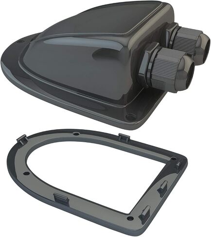 Haoguo ABS Solar Double Cable Entry Gland for All Cable Types 2mm² to 6mm² for Solar Project on RV Camper Van Travel Trailer Boat Cabin-Black in Saudi Arabia