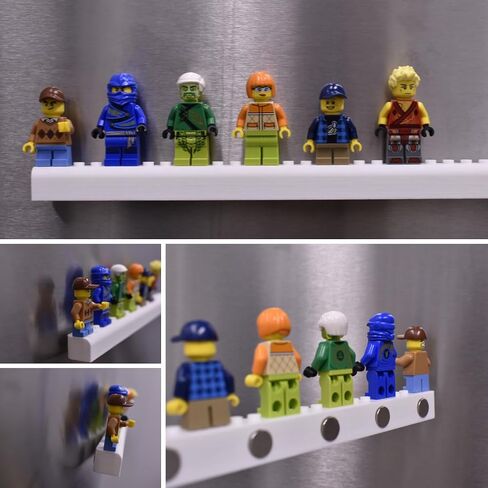 Collectibles Display Fridge Magnet Compatible with Lego Minifigures | Display Figurines on Fridge or Metal Surfaces | Made in USA (Small) in Saudi Arabia
