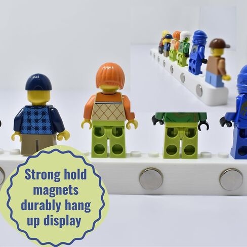 Collectibles Display Fridge Magnet Compatible with Lego Minifigures | Display Figurines on Fridge or Metal Surfaces | Made in USA (Small) in Saudi Arabia