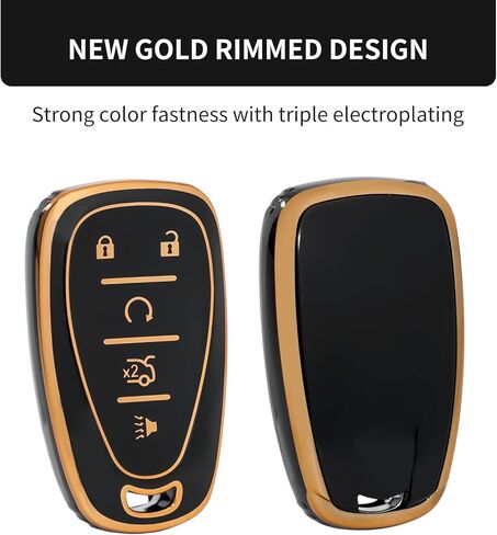 OFFCURVE for Chevy Car Key Fob Cover Case Full Car Key Shell Car Accessories Remote Key Protector Compatible with Chevrolet Equinox Malibu Camaro Traverse 5-Button Smart Key, Pink/Pattern Random in Kuwait