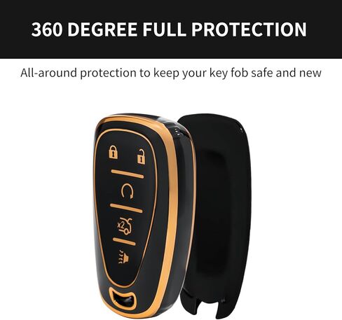 OFFCURVE for Chevy Car Key Fob Cover Case Full Car Key Shell Car Accessories Remote Key Protector Compatible with Chevrolet Equinox Malibu Camaro Traverse 5-Button Smart Key, Pink/Pattern Random in Kuwait