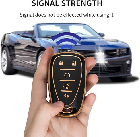 OFFCURVE for Chevy Car Key Fob Cover Case Full Car Key Shell Car Accessories Remote Key Protector Compatible with Chevrolet Equinox Malibu Camaro Traverse 5-Button Smart Key, Pink/Pattern Random in Kuwait