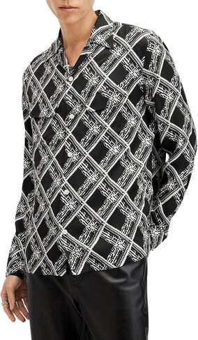 AllSaints Men's Grid Long Sleeve Shirt in Saudi Arabia