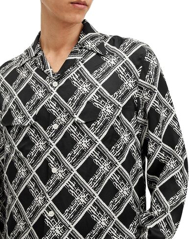 AllSaints Men's Grid Long Sleeve Shirt in Saudi Arabia