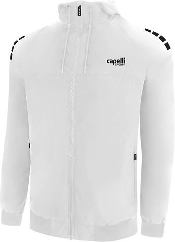 Capelli Sport Windbreaker Jacket, Men's Lightweight Hooded Pullover Coat with Zipper Pockets in Saudi Arabia