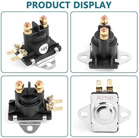 2Pcs Starter Solenoid 12V Power Trim Solenoid Switch for MerCruiser Stern Drives Mercury Mariner Outboard Motors 35-275 HP 89-818864T 89-96158 89-96158T 89-846070 89-94318 89818864T 89846070 in Kuwait