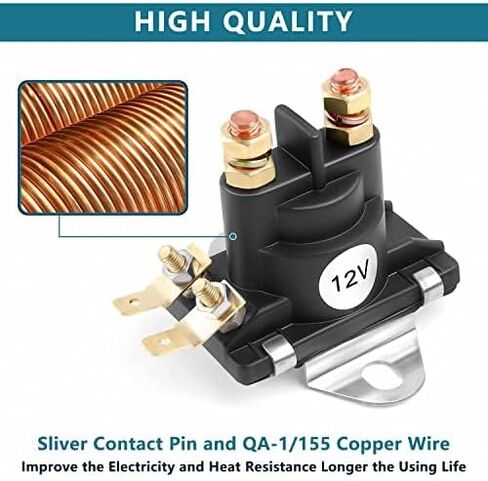 2Pcs Starter Solenoid 12V Power Trim Solenoid Switch for MerCruiser Stern Drives Mercury Mariner Outboard Motors 35-275 HP 89-818864T 89-96158 89-96158T 89-846070 89-94318 89818864T 89846070 in Kuwait
