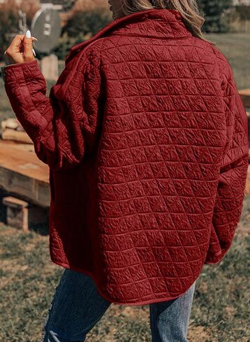 EVALESS Women's Lightweight Diamond Quilted Jacket Casual Winter Open Front Button Down Puffer Coat Outwear Cardigan in Saudi Arabia