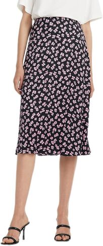 Women's Skirts High Waist Swing A Line Midi Boho Skirts for Women Trendy Summer Flowy Knee Length Skirt in Saudi Arabia