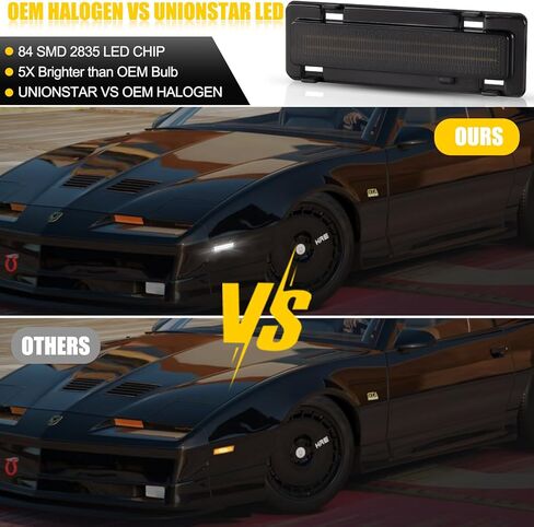 ضوء علامة الجانب الأمامي LED لـ 1982-1992 Chevy Camaro LT، RS، Sport، Iroc-Z، Z28 كوبيه سائق قابل للتحويل استبدال الركاب OEM مصباح علامة جانبية المصد الأمامي إشارة وقوف السيارات ضوء in Kuwait