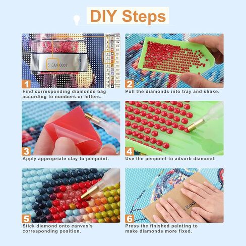 Sanjee Owl Diamond Painting Kits for Adults, Round Full Drill Diamond Dots Paintings DIY 5D Diamonds Gem Art and Crafts for Home Wall Decor 12x16inch in Saudi Arabia