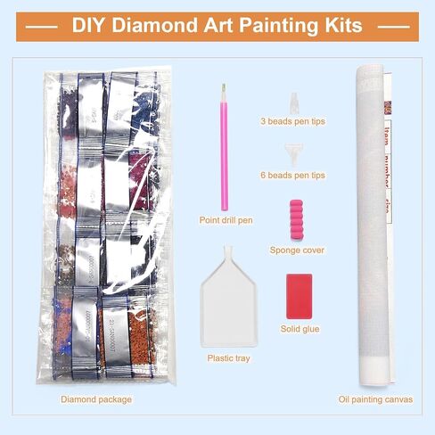 Sanjee Owl Diamond Painting Kits for Adults, Round Full Drill Diamond Dots Paintings DIY 5D Diamonds Gem Art and Crafts for Home Wall Decor 12x16inch in Saudi Arabia