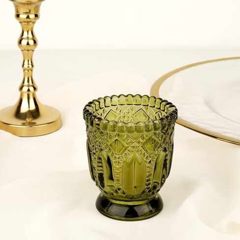Koyal Wholesale Jewel Tone Votive Vintage Glass Candle Holders, 6-Pack, Multicolor Jewel Candle Set of Votives in Saudi Arabia