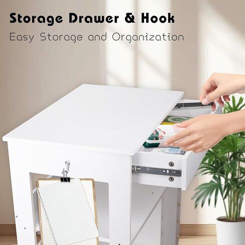 Craft Cart Organization and Storage Craft Table Compatible with Cutting Machine Heat Press Table with Sockets Crafting Cabinet Table Workstation with Vinyl Roll Holder for Home and Office in Saudi Arabia