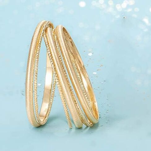 Ross-Simons Italian 18kt Gold Over Sterling Silver Jewelry Set: 7 Bangle Bracelets. 8.5 inches in Saudi Arabia