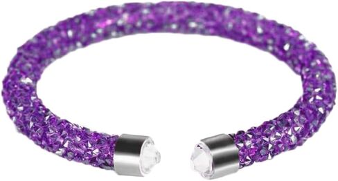 COLORFUL BLING Adjustable Glitter Rhinestone Bangle Sparkly Crystal Wedding Bridal Statement Bracelet Jewelry for Women in Saudi Arabia