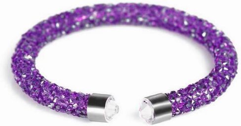 COLORFUL BLING Adjustable Glitter Rhinestone Bangle Sparkly Crystal Wedding Bridal Statement Bracelet Jewelry for Women in Saudi Arabia