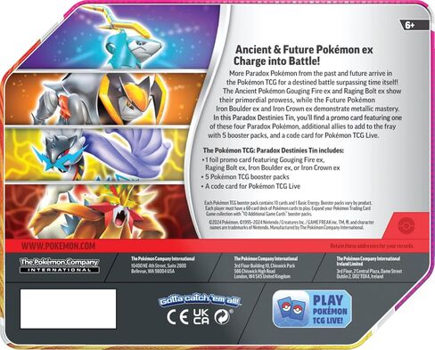 Pokemon TCG: Paradox Destinies Tin - Gouging Fire EX in Saudi Arabia