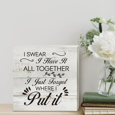 Funny Office I'm not Responsible Wooden Box Sign Desk Decor Rustic Humorous Wood Block Plaque Box Sign for Home Shelf Table Decoration (5 X 5 Inch) in Saudi Arabia