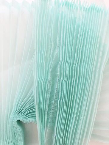 Ruffled Lace Trims 1 Yards, Pleated Lace Fabric Trim, Organza Ruffled Fabric Chiffon Tulle Ruffle Lace Border for Sewing Dress Bag Costume Decoration Trimming Craft (White) in Saudi Arabia