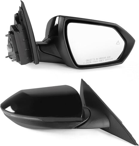 Right Passenger Side Mirror Fits 2021 2022 2023 2024 Hyundai Elantra with Power Glass Heated Blind Spot Detection Turn Signal and Manual Folding Match to Black Replace 87620AA170 (8Pins) in Saudi Arabia