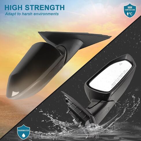 Right Passenger Side Mirror Fits 2021 2022 2023 2024 Hyundai Elantra with Power Glass Heated Blind Spot Detection Turn Signal and Manual Folding Match to Black Replace 87620AA170 (8Pins) in Saudi Arabia
