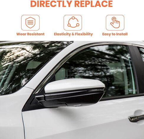 Driver Side Mirror Cover Compatible with 2016 2017 2018 2019 2020 2021 Honda Civic,2019 2020 2021 Honda Insight Mirror Cover Replacement,Glossy Black Mirror Cap LH in Saudi Arabia