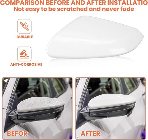Driver Side Mirror Cover Compatible with 2016 2017 2018 2019 2020 2021 Honda Civic,2019 2020 2021 Honda Insight Mirror Cover Replacement,Glossy Black Mirror Cap LH in Saudi Arabia