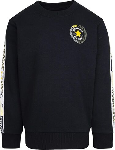 Converse Boy's Chuck Patch Graphic Crew Neck Sweatshirt (Big Kids) in Saudi Arabia