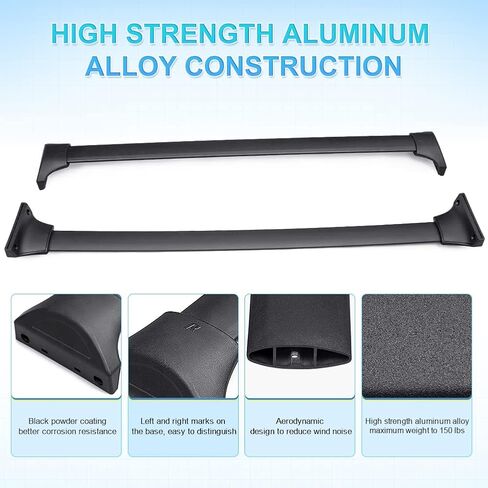 JDMON Roof Rack Cross Bars Compatible with Honda Pilot 2022 2021 2020 2019 2018 2017 2016 with Side Rails, Aluminum Alloy Luggage Rack Roof Bar for Rooftop Cargo Carrier Rack Kayak Canoe Snowboard in Saudi Arabia