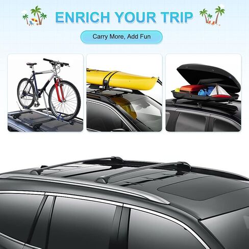 JDMON Roof Rack Cross Bars Compatible with Honda Pilot 2022 2021 2020 2019 2018 2017 2016 with Side Rails, Aluminum Alloy Luggage Rack Roof Bar for Rooftop Cargo Carrier Rack Kayak Canoe Snowboard in Saudi Arabia